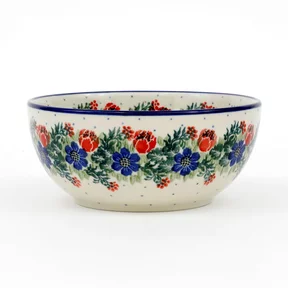 Miska ceramiczna C38 0,6l <br> 1535X Czerwony wianuszek